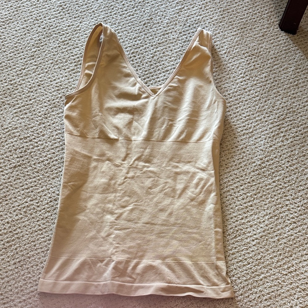 Source Unknown Beige Shapewear Tank Top
